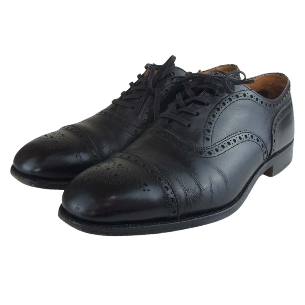 CHURCH'S チャーチ オールド セミブローグ シューズ ブラック系 実寸25.5cm程度【中古】