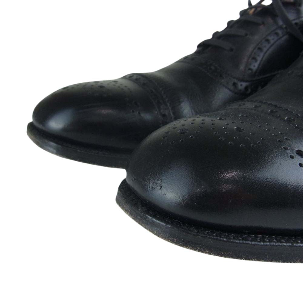 CHURCH'S チャーチ オールド セミブローグ シューズ ブラック系 実寸25.5cm程度【中古】 CHURCH'S チャーチ オールド セミブローグ シューズ ブラック系 実寸