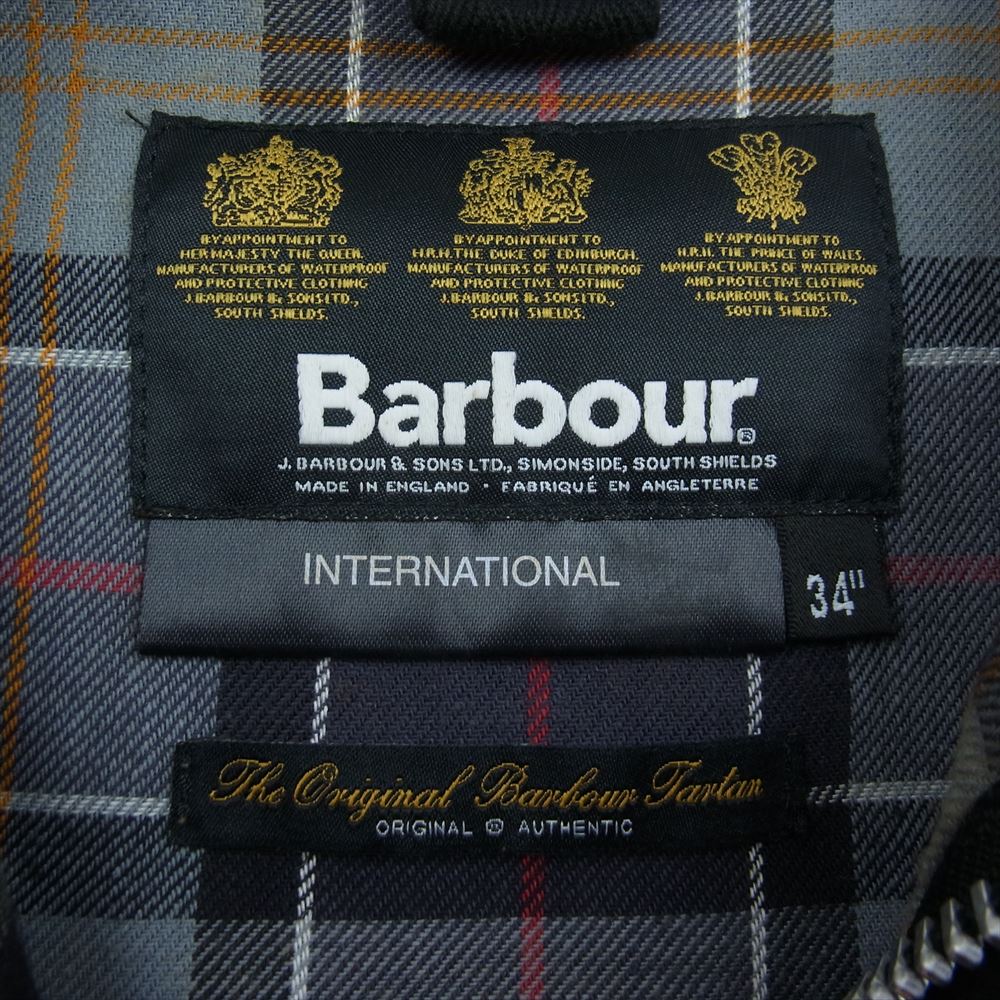 Barbour バブアー 1202317 英国製 1202317 INTERNATIONAL インターナショナル ワックス オイルド ジャケット ブラック系 34【中古】