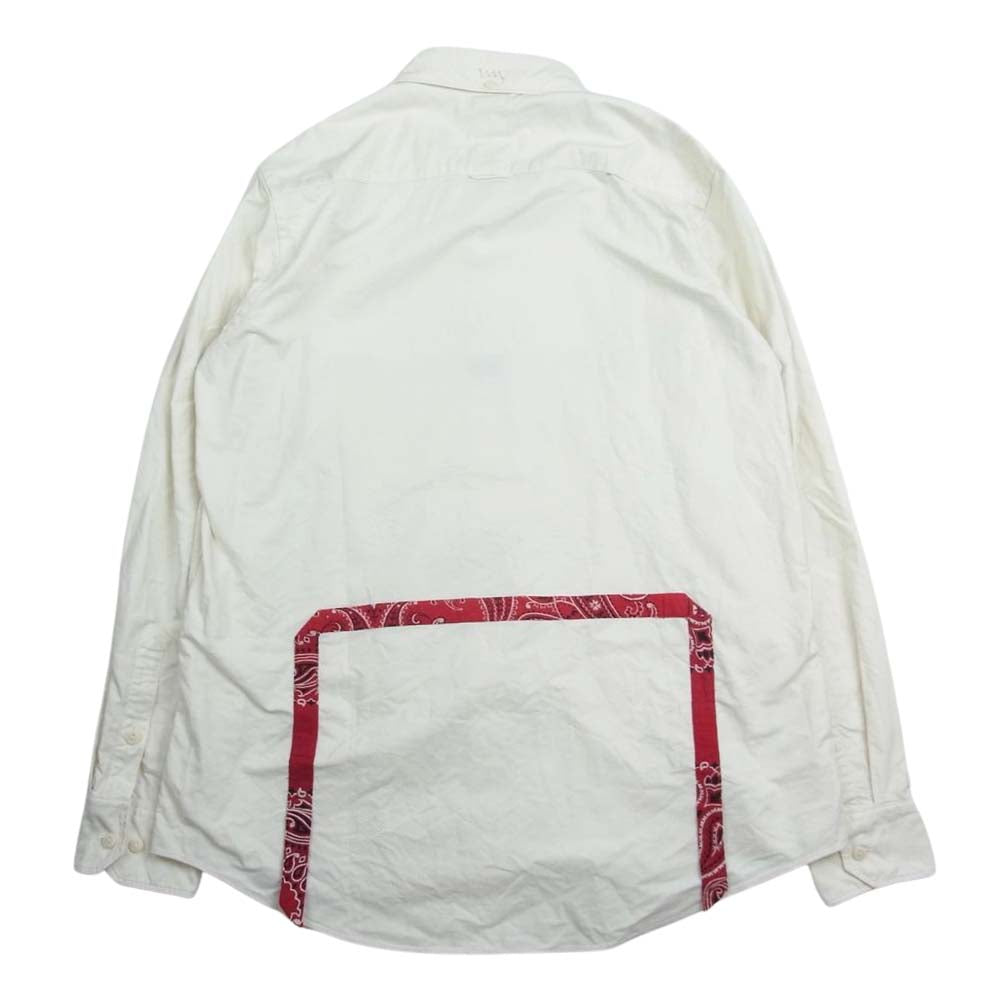 VISVIM ビズビム 18SS 0118105011002 V＋V 5-NATION SHIRT L/S バンダナ柄 長袖 シャツ ホワイト系 3【中古】