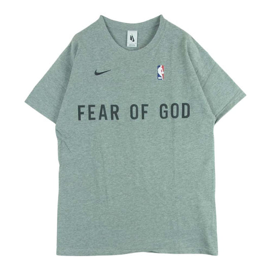 NIKE ナイキ FEAR OF GOD フィアオブゴッド CU4699-063 ロゴ 半袖 Tシャツ コットン 中国製 グレー系 S【美品】【中古】