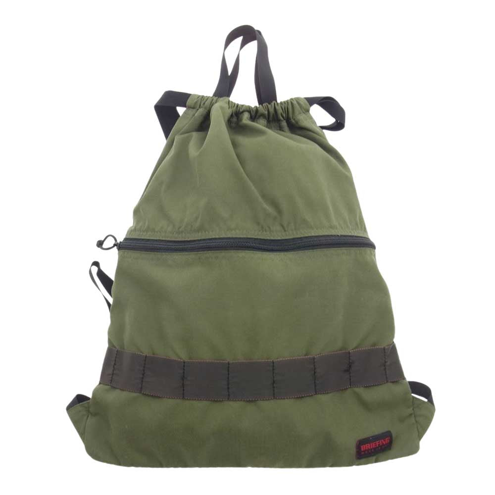 BRIEFING ブリーフィング BEGIN ビギン 別注 ナップサック モスグリーン系【中古】