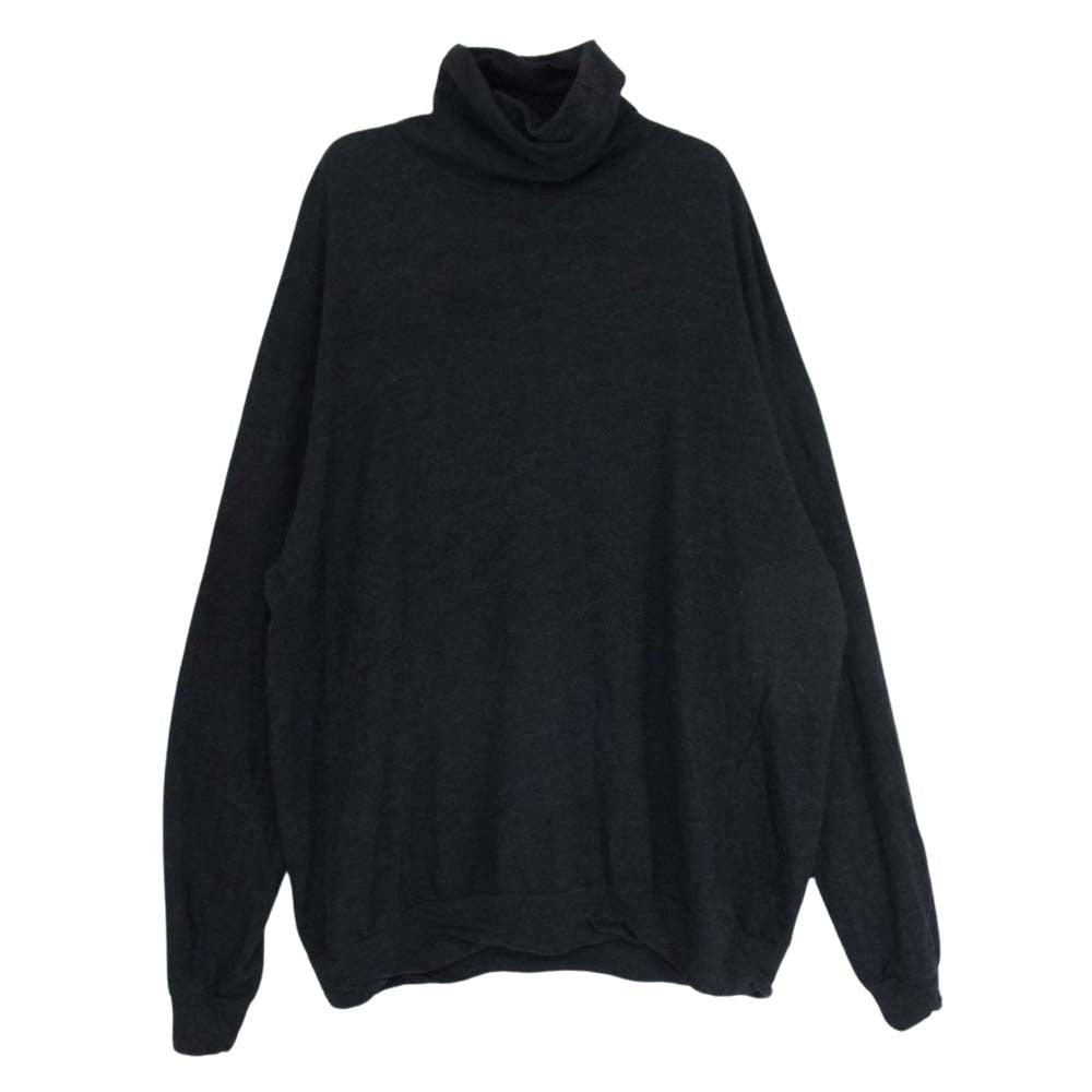 COMOLI コモリ 21AW U03-05007 ウール天竺 タートルネック ロンT 長袖 Tシャツ カットソー ダークグレー系 3【中古】
