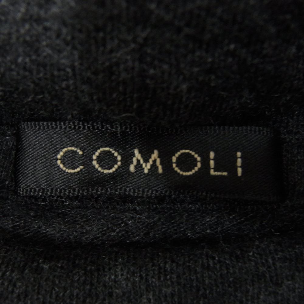 COMOLI コモリ 21AW U03-05007 ウール天竺 タートルネック ロンT 長袖 Tシャツ カットソー ダークグレー系 3【中古】