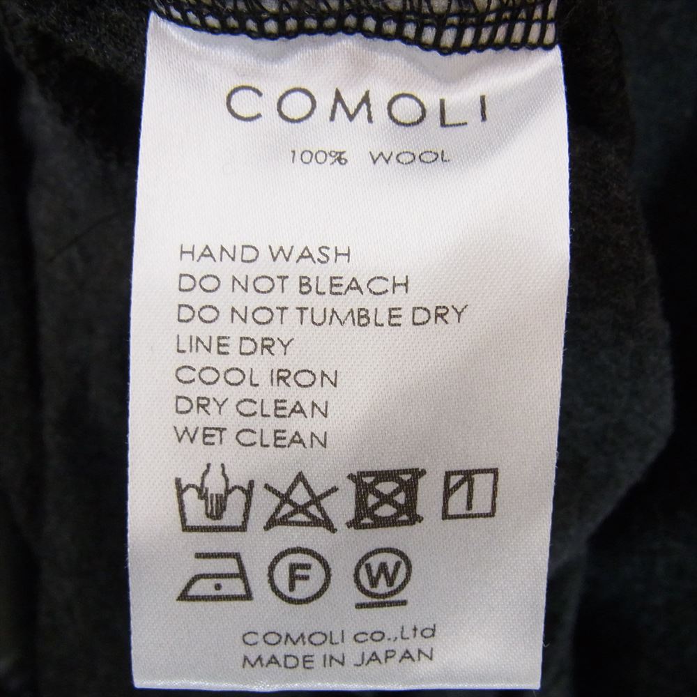 COMOLI コモリ 21AW U03-05007 ウール天竺 タートルネック ロンT 長袖 Tシャツ カットソー ダークグレー系 3【中古】