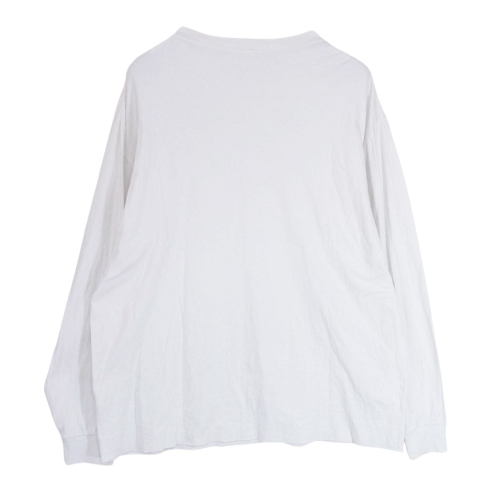 COMOLI コモリ 22AW W03-05005 ダブルレイヤー 長袖 クルー Tシャツ カットソー ホワイト系 4【中古】