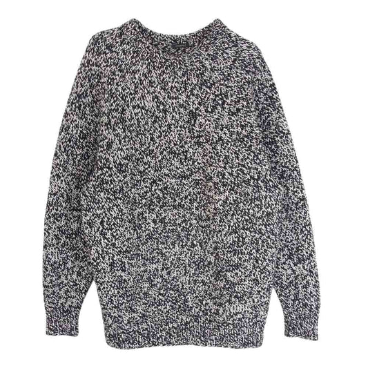 COMOLI コモリ 22AW W03-06013 カシミア和紙 ハンド クルーネック セーター ニット ブラック系 サイズ表記無【美品】【中古】