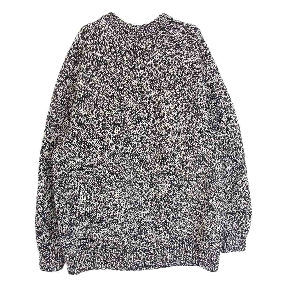 COMOLI コモリ 22AW W03-06013 カシミア和紙 ハンド クルーネック セーター ニット ブラック系 サイズ表記無【美品】【中古】