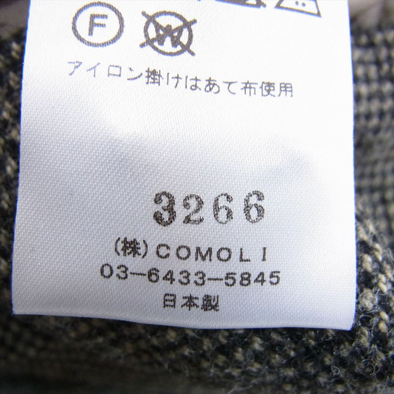 COMOLI コモリ 21AW U03-01007 LOVAT社製ツイード生地 ウォッシュド テーラード ジャケット グレー系 2【中古】