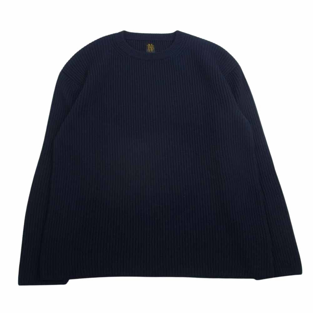 バトナー BN-19FM-026 RIB CREW NECK リブ クルーネック ニット セーター ネイビー系 3【中古】