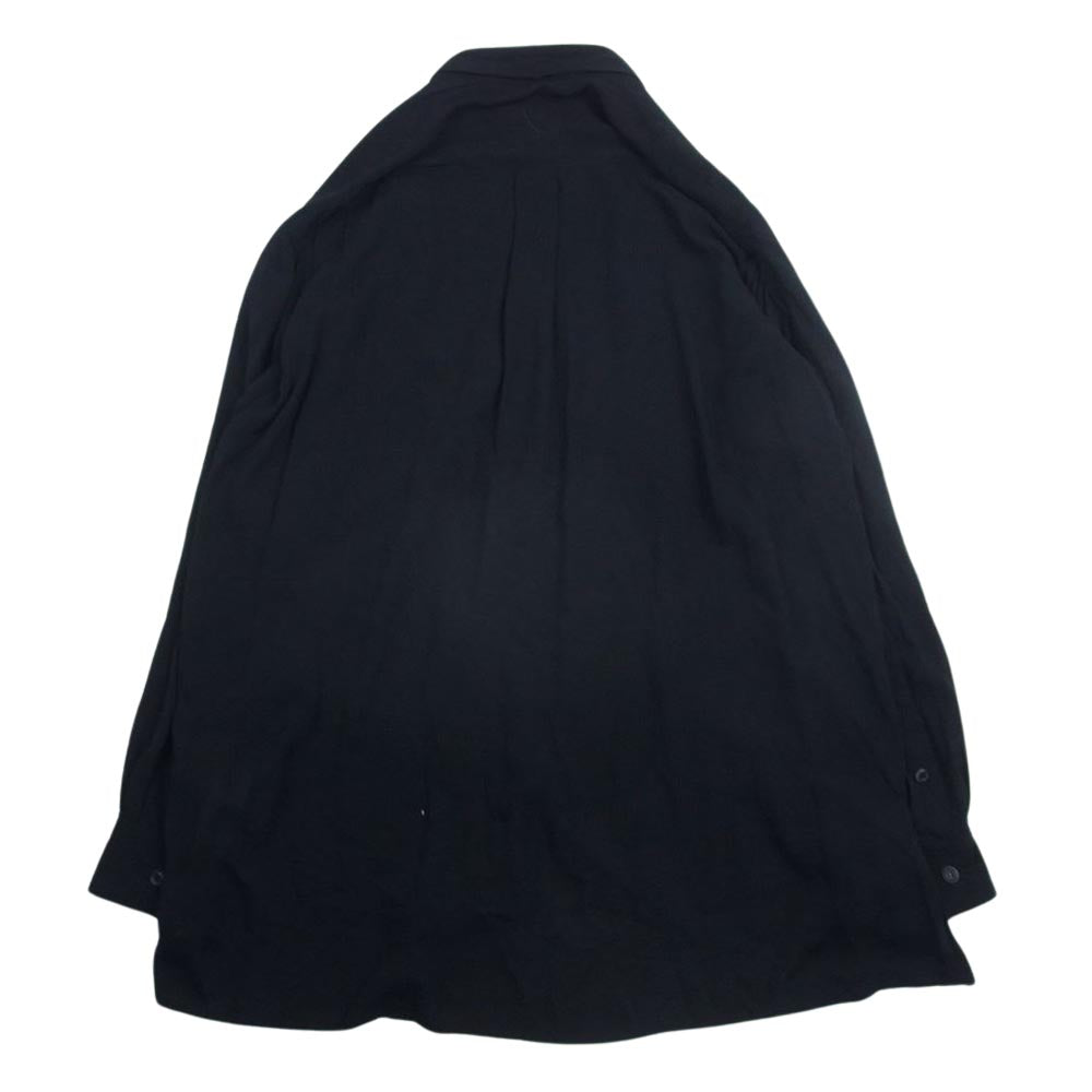 Yohji Yamamoto POUR HOMME ヨウジヤマモトプールオム 20SS HN-B09-201 レーヨン ロング シャツ ブラック系 2【中古】