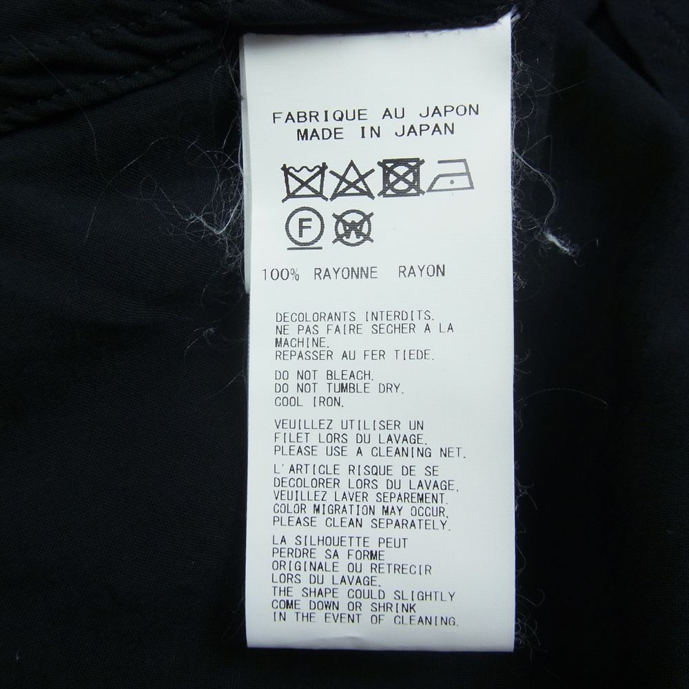 Yohji Yamamoto POUR HOMME ヨウジヤマモトプールオム 20SS HN-B09-201 レーヨン ロング シャツ ブラック系 2【中古】