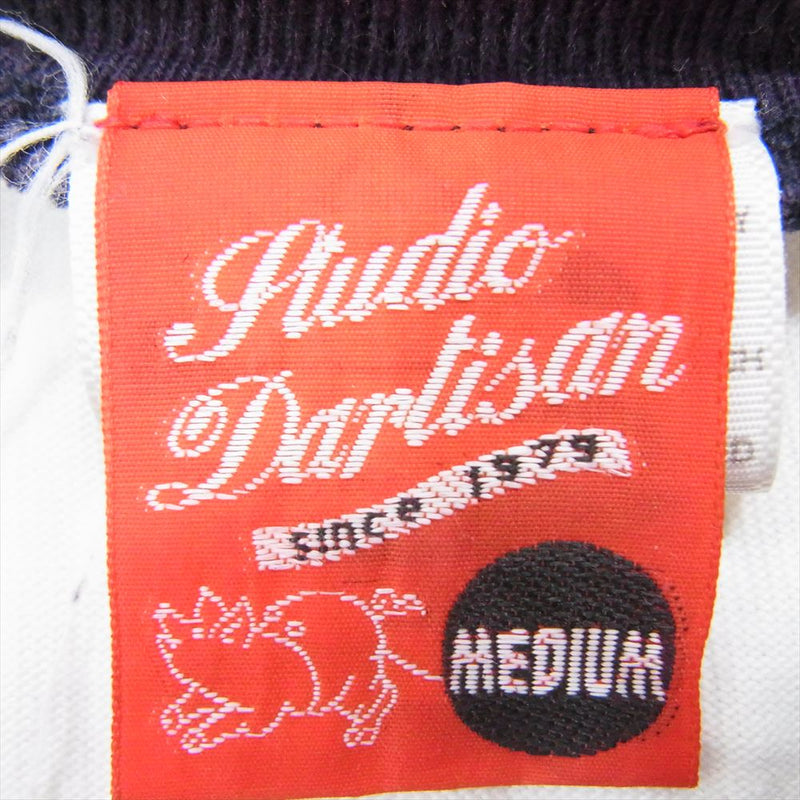 STUDIO D’ARTISAN ステュディオダルチザン プリント ベースボール Tシャツ ネイビー系 M【中古】