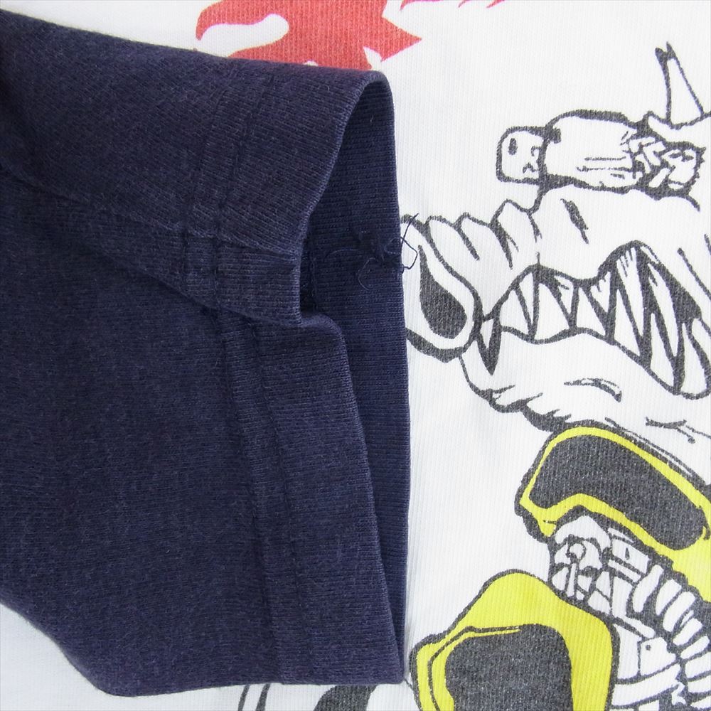 STUDIO D’ARTISAN ステュディオダルチザン プリント ベースボール Tシャツ ネイビー系 M【中古】