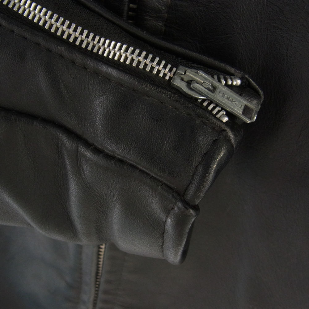 schott ショット 642 シングル レザー ライダース ジャケット ブラック系 36【中古】