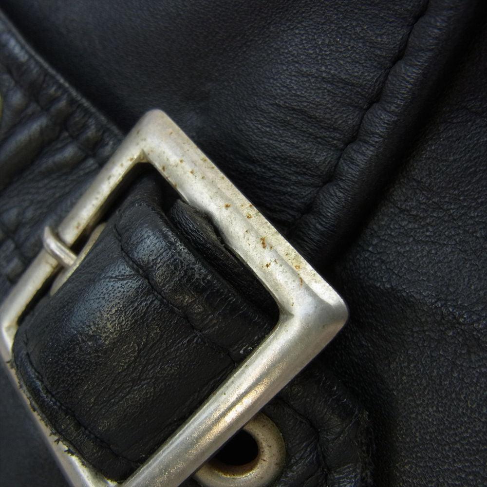 schott ショット 642 シングル レザー ライダース ジャケット ブラック系 36【中古】