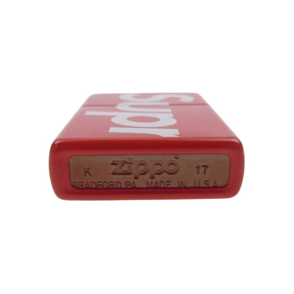 Supreme シュプリーム 18SS Logo Zippo ロゴ ジッポ ライター レッド系【中古】