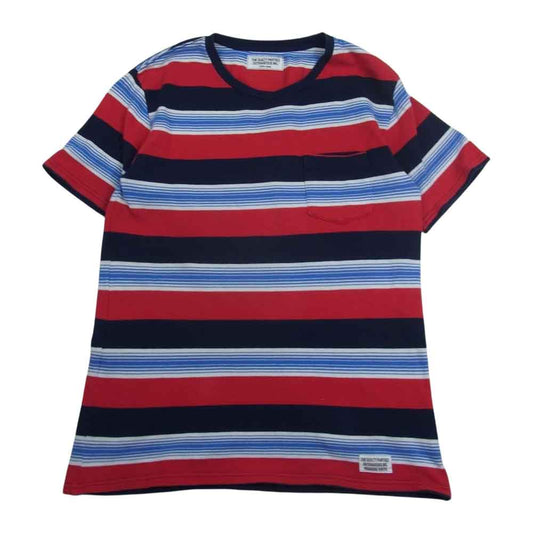 WACKO MARIA ワコマリア 鹿の子 ボーダー Tシャツ 半袖 カットソー  マルチカラー系 M【中古】