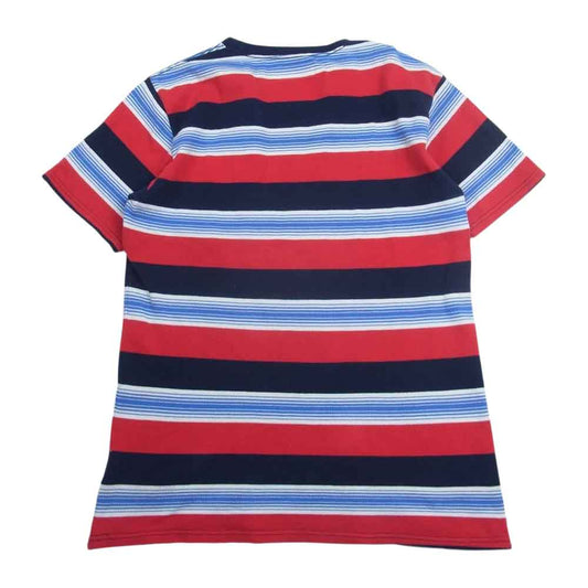 WACKO MARIA ワコマリア 鹿の子 ボーダー Tシャツ 半袖 カットソー  マルチカラー系 M【中古】