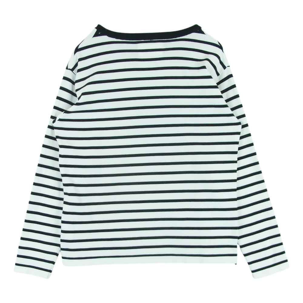 WACKO MARIA ワコマリア 17SS 17SS-WMK-KN10 コットン ボーダー 長袖 カットソー 日本製 ホワイト系 ブラック系 M【中古】