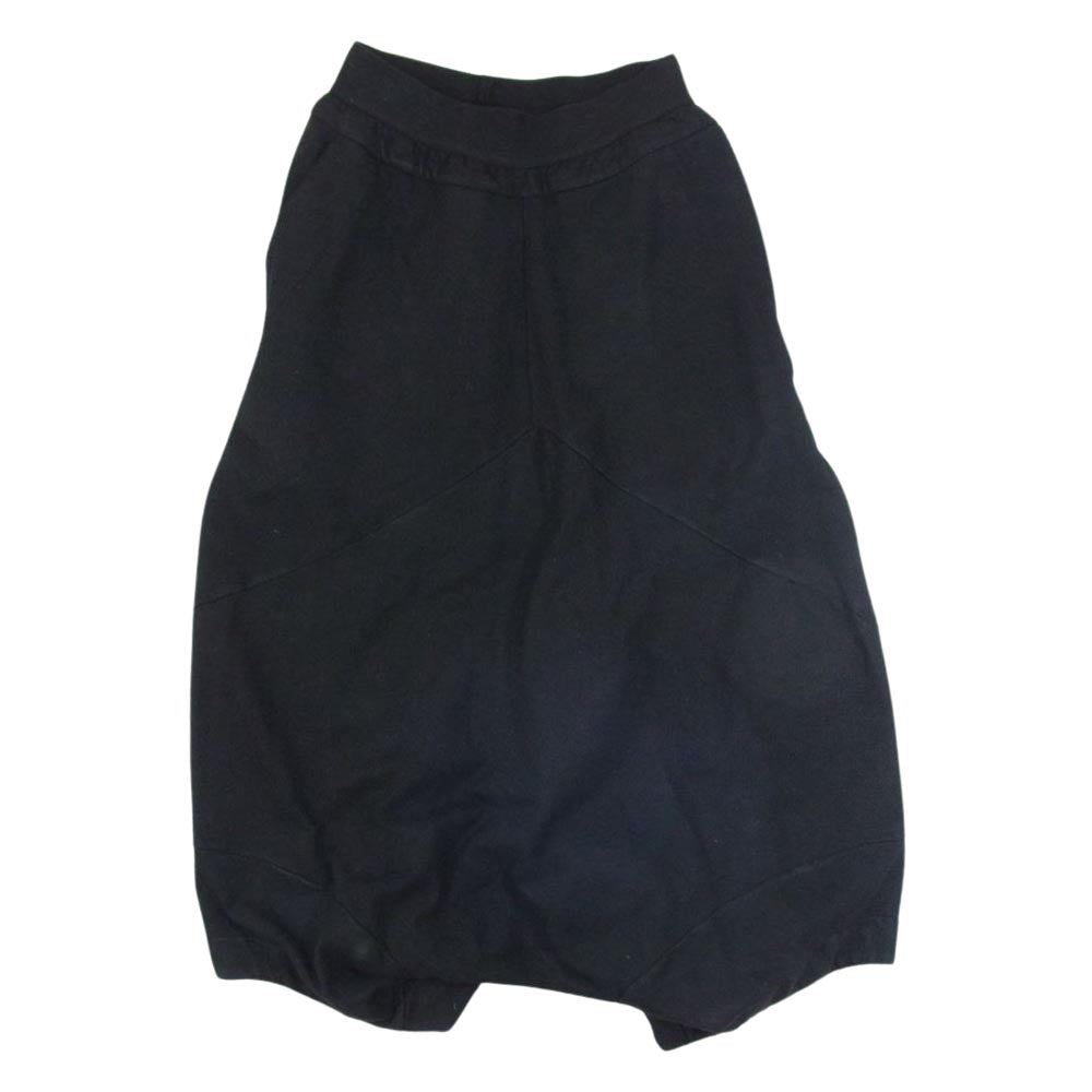 ユリウス 14AW 477PAM26-C Glitch ジオメトリック オーバークロッチ コットン スウェットパンツ ブラック系 1【中古】