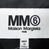 MAISON MARGIELA メゾンマルジェラ 21AW S52AH0048 MM6 エムエムシックス ロゴ刺? ピークドラペル アシンメトリー チェスターコート ブラック系 38【美品】【中古】