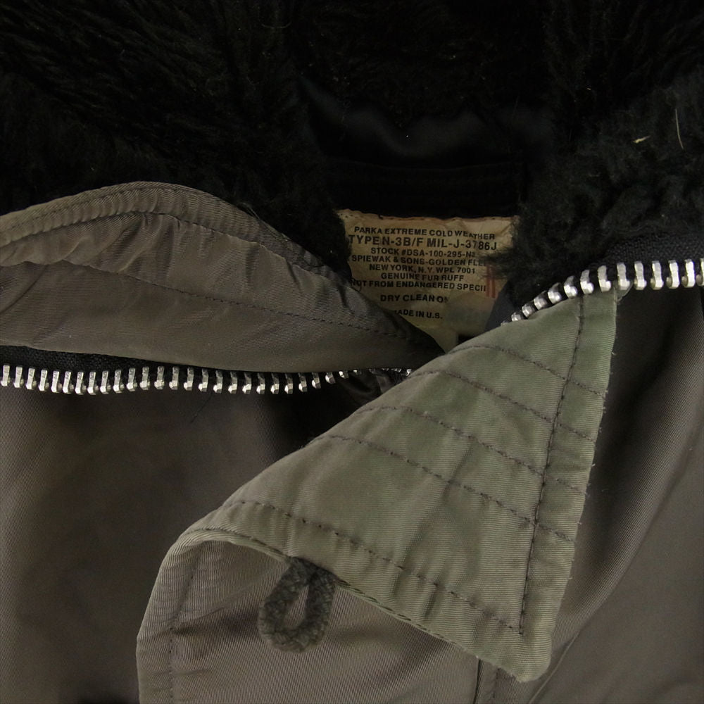 SPIEWAK スピーワック MIL-J-3786J USA製 N3-B ナイロンツイル 中綿 フライトジャケット モスグリーン系 38【中古】