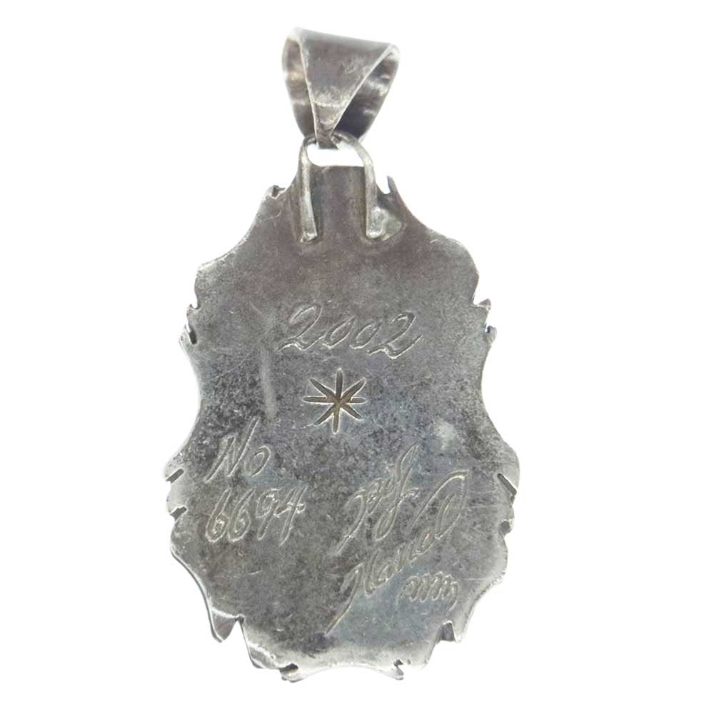 BIGHAND ビッグハンド No6694 Silver Neckless Stoneストーン ネックレス 石付き ペンダント ネックレス シルバー系 ホワイト系【中古】