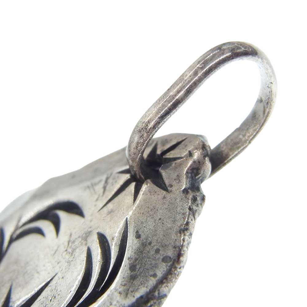 BIGHAND ビッグハンド No6699 Silver Neckless Sun サン 太陽 シルバー 唐草 アラベスク スタンプワーク タタキ たたき プレート ペンダント ネックレス シルバー系【中古】