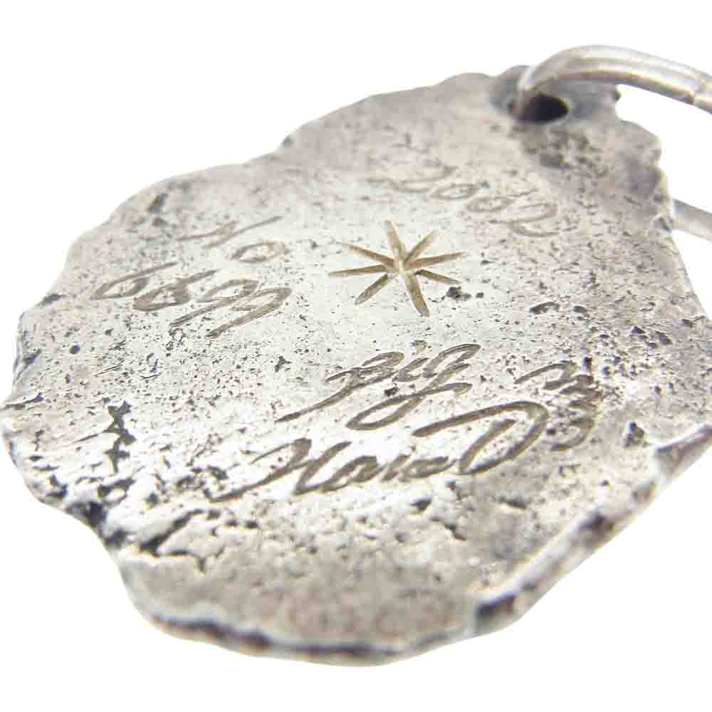 BIGHAND ビッグハンド No6699 Silver Neckless Sun サン 太陽 シルバー 唐草 アラベスク スタンプワーク タタキ たたき プレート ペンダント ネックレス シルバー系【中古】