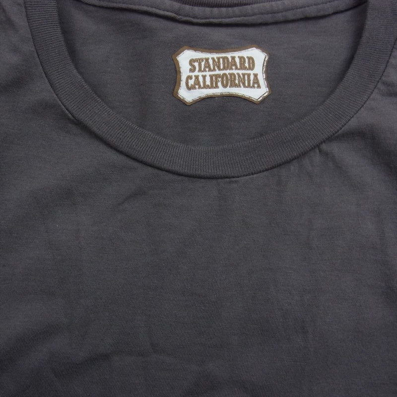 STANDARD CALIFORNIA スタンダードカリフォルニア SD Shield Logo Pocket T Crew Neck ポケット Tシャツ グレー系 M【中古】