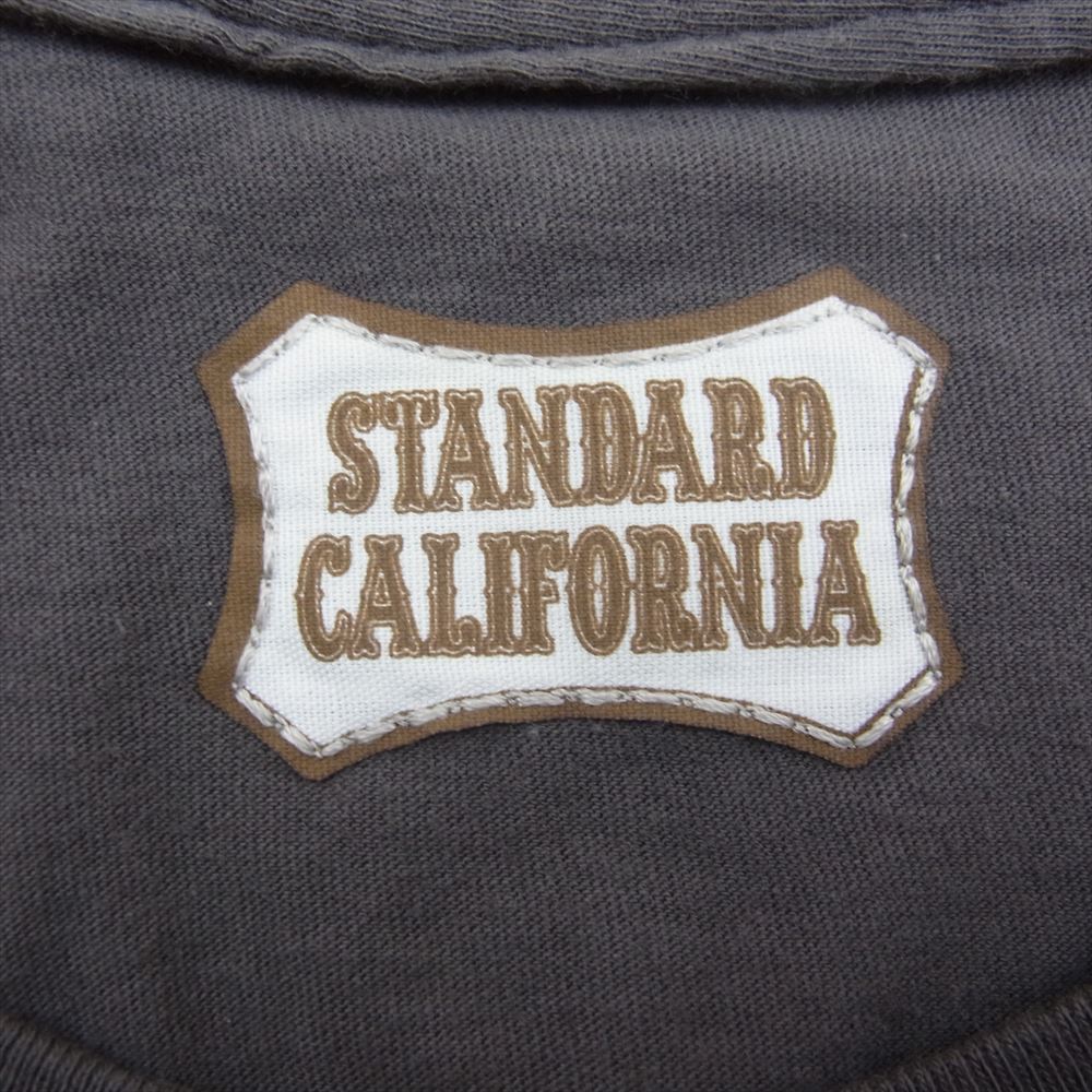 STANDARD CALIFORNIA スタンダードカリフォルニア SD Shield Logo Pocket T Crew Neck ポケット Tシャツ グレー系 M【中古】