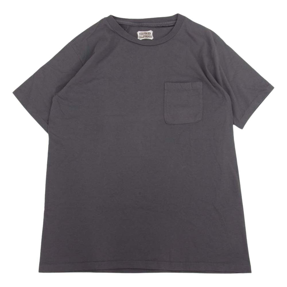 STANDARD CALIFORNIA スタンダードカリフォルニア SD Shield Logo Pocket T Crew Neck ポケット Tシャツ ブラウン系 M【中古】