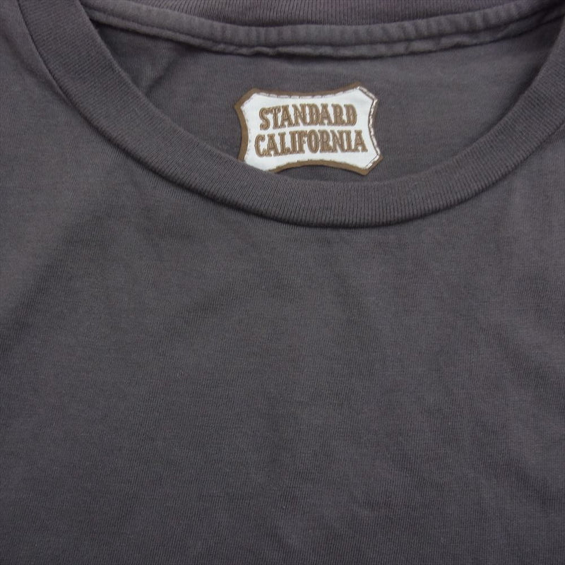 STANDARD CALIFORNIA スタンダードカリフォルニア SD Shield Logo Pocket T Crew Neck ポケット Tシャツ ブラウン系 M【中古】