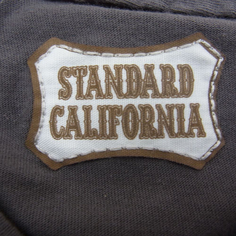 STANDARD CALIFORNIA スタンダードカリフォルニア SD Shield Logo Pocket T Crew Neck ポケット Tシャツ ブラウン系 M【中古】