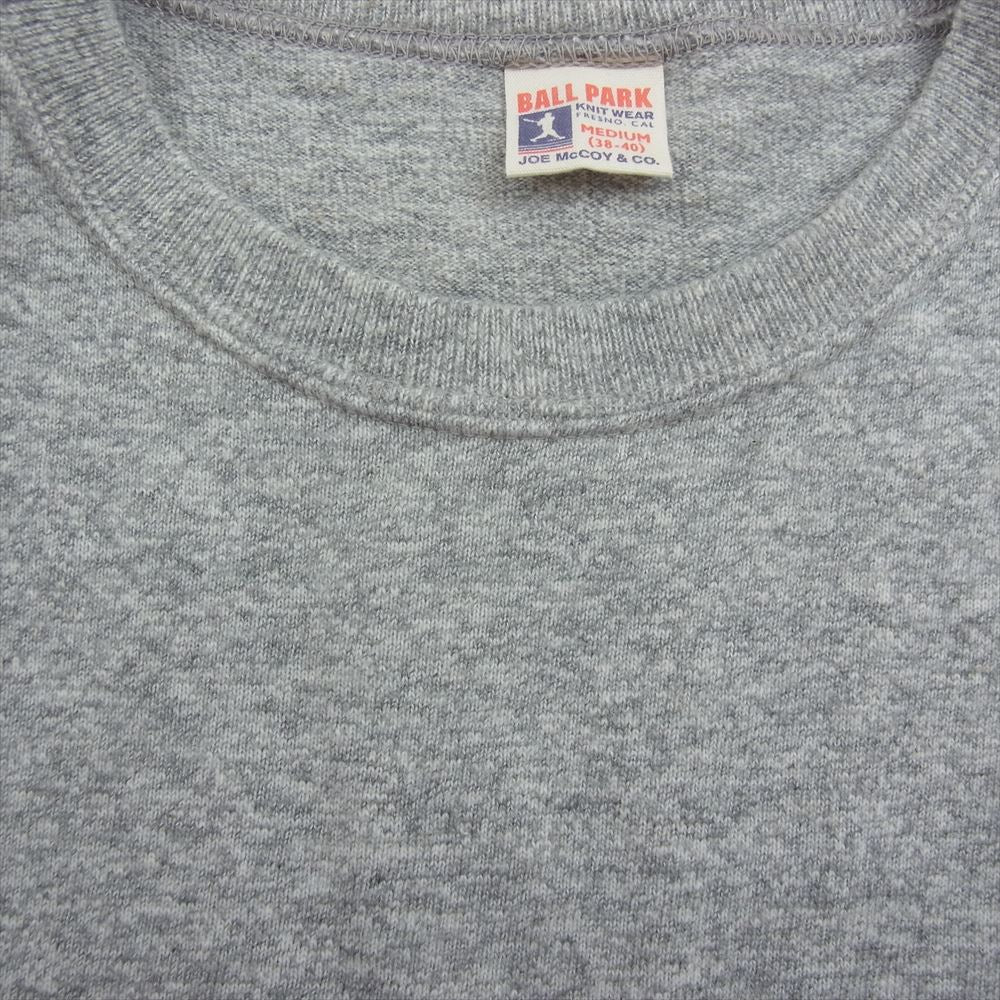 The REAL McCOY'S ザリアルマッコイズ BALL PARK ATHLETIC TEE ボールパーク アスレチック Tシャツ グレー系 M【中古】