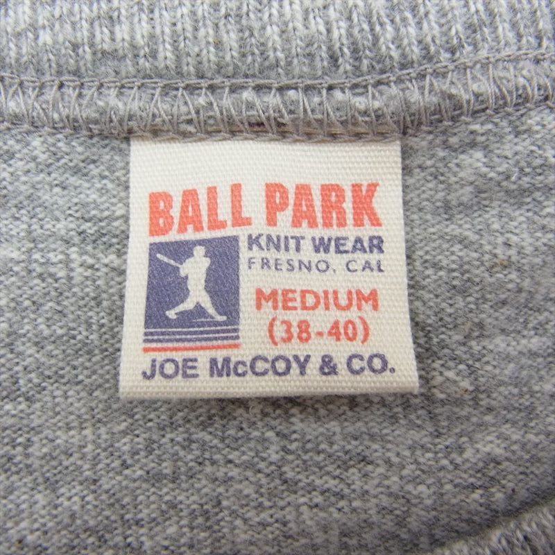 The REAL McCOY'S ザリアルマッコイズ BALL PARK ATHLETIC TEE ボールパーク アスレチック Tシャツ グレー系 M【中古】