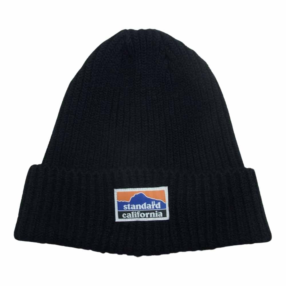 STANDARD CALIFORNIA スタンダードカリフォルニア SD tech dry watch cap テック ドライ リブ ワッチ キャップ ニット帽 ビーニー ブラック系【中古】