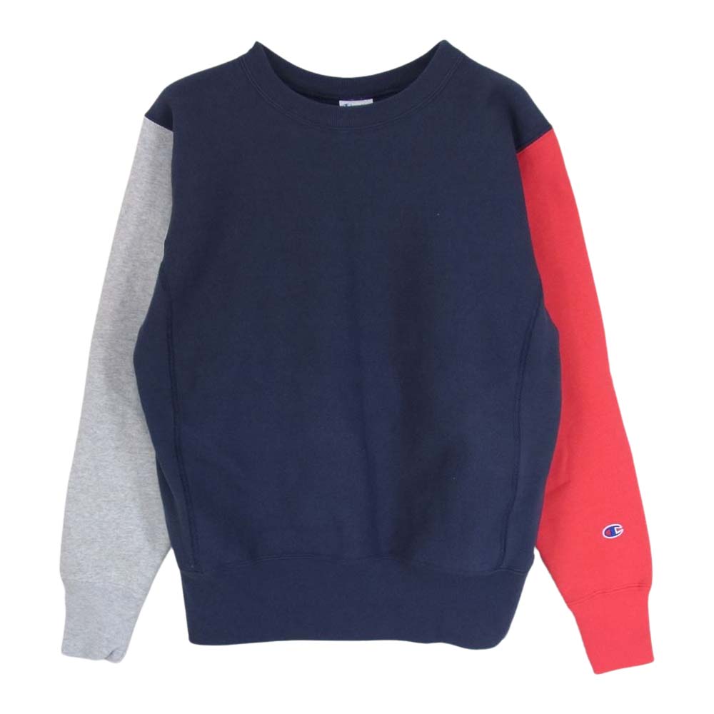 Champion チャンピオン C3-S008 REVERS WEAVE CREW NECK SWEAT リバースウィーブ クルーネック スウェット ネイビー系 ネイビー系 M【美品】【中古】