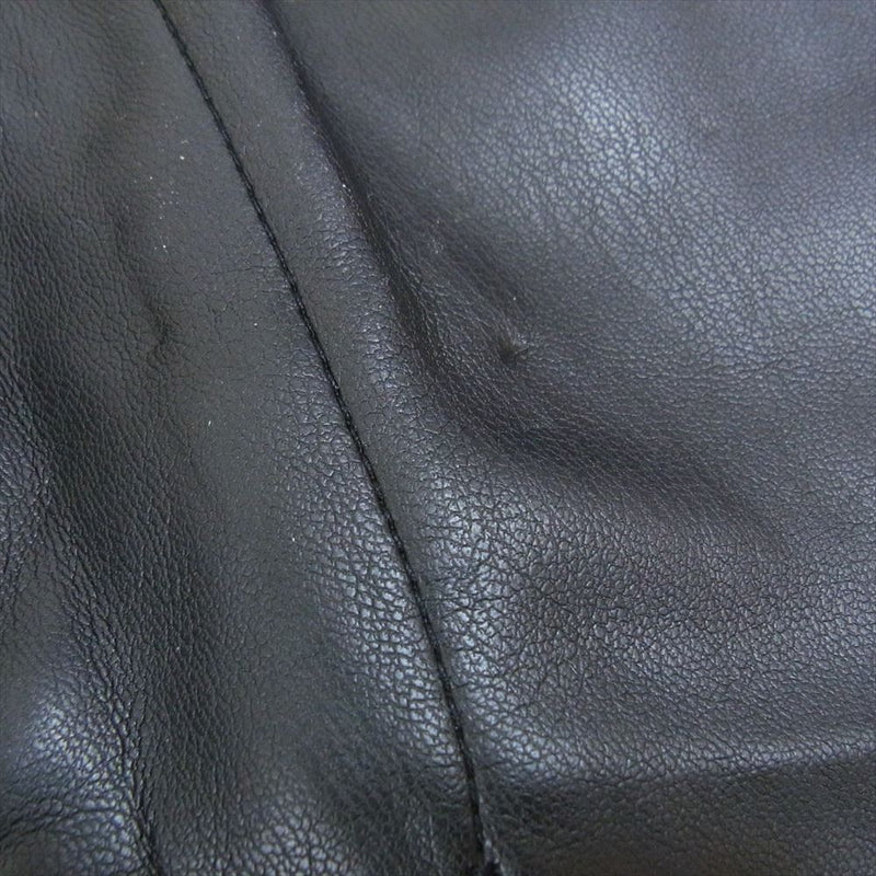 FranCisT_MOR.K.S. フランシストモークス MC2845 3Mix Eco Leather Croco Embossed Mole Knit Hybrid Sarouel Pants クロコ型押しポケット フェイクレザー サルエル イージーパンツ ブラック系 2【中古】