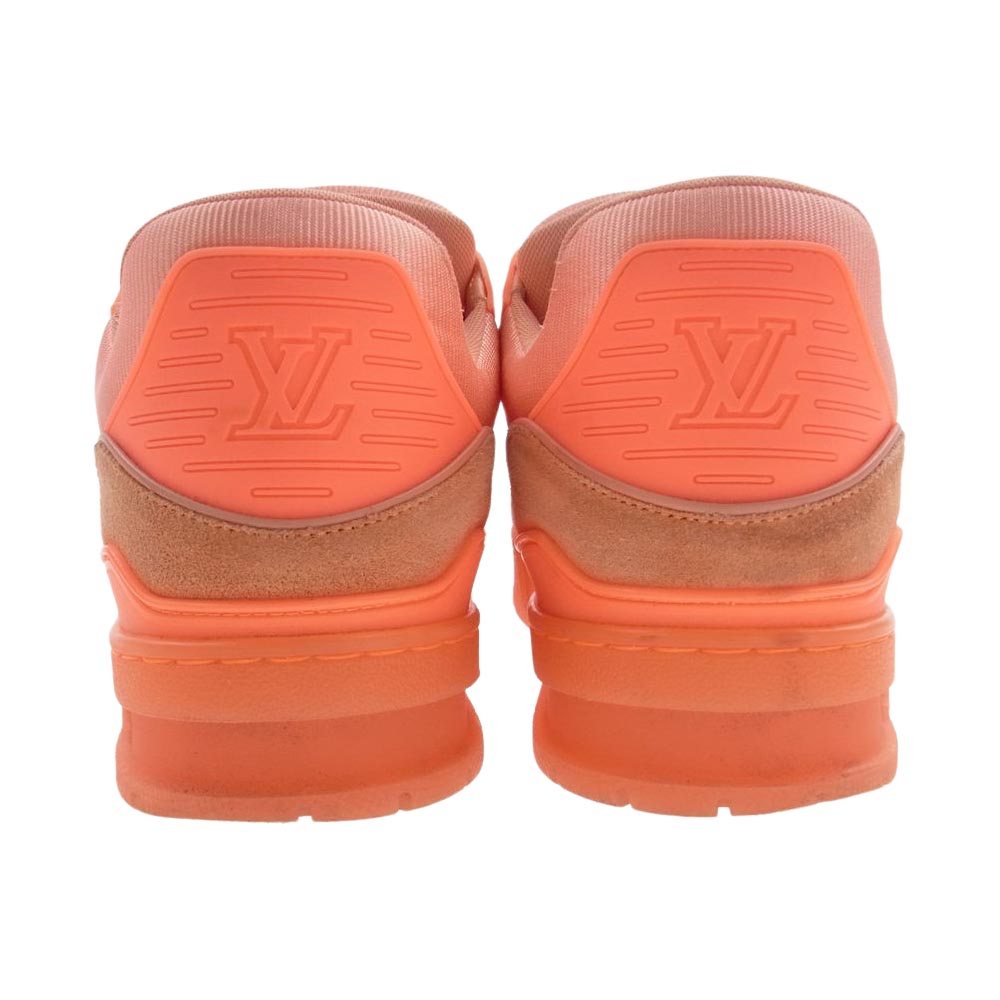 LOUIS VUITTON ルイ・ヴィトン G0 1210 LV トレイナー ライン モノグラム ローカット スニーカー オレンジ系 7.5【中古】