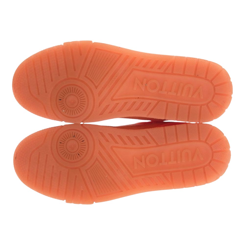 LOUIS VUITTON ルイ・ヴィトン G0 1210 LV トレイナー ライン モノグラム ローカット スニーカー オレンジ系 7.5【中古】