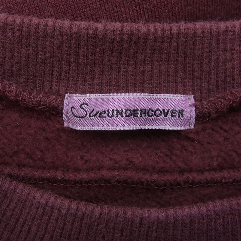 UNDERCOVER アンダーカバー SUN1801 Sue スー レイヤードクルーネック パイルパイピング スウェット エンジ系 2【中古】