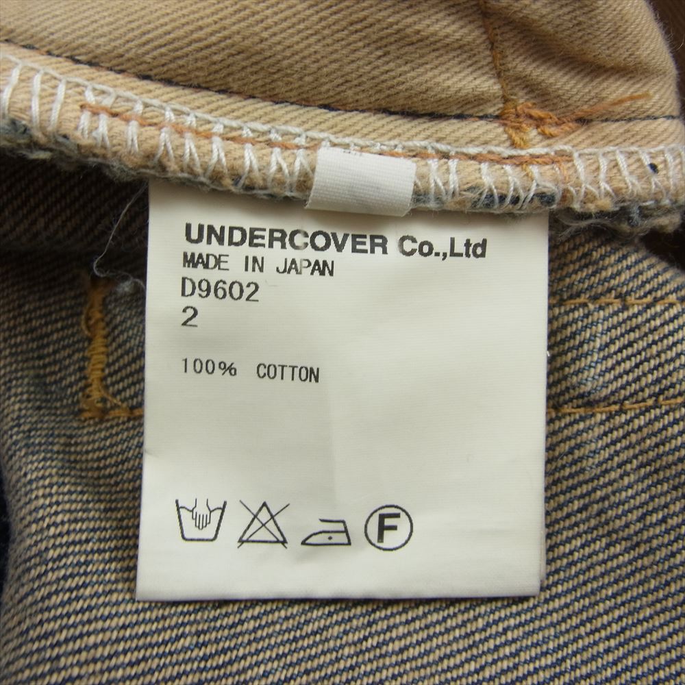 UNDERCOVER アンダーカバー D9602 青山本店限定 Arts&Crafts期復刻 GILAPPLE ギラップル アップルワッペン デニム ミニスカート インディゴブルー系 2【中古】