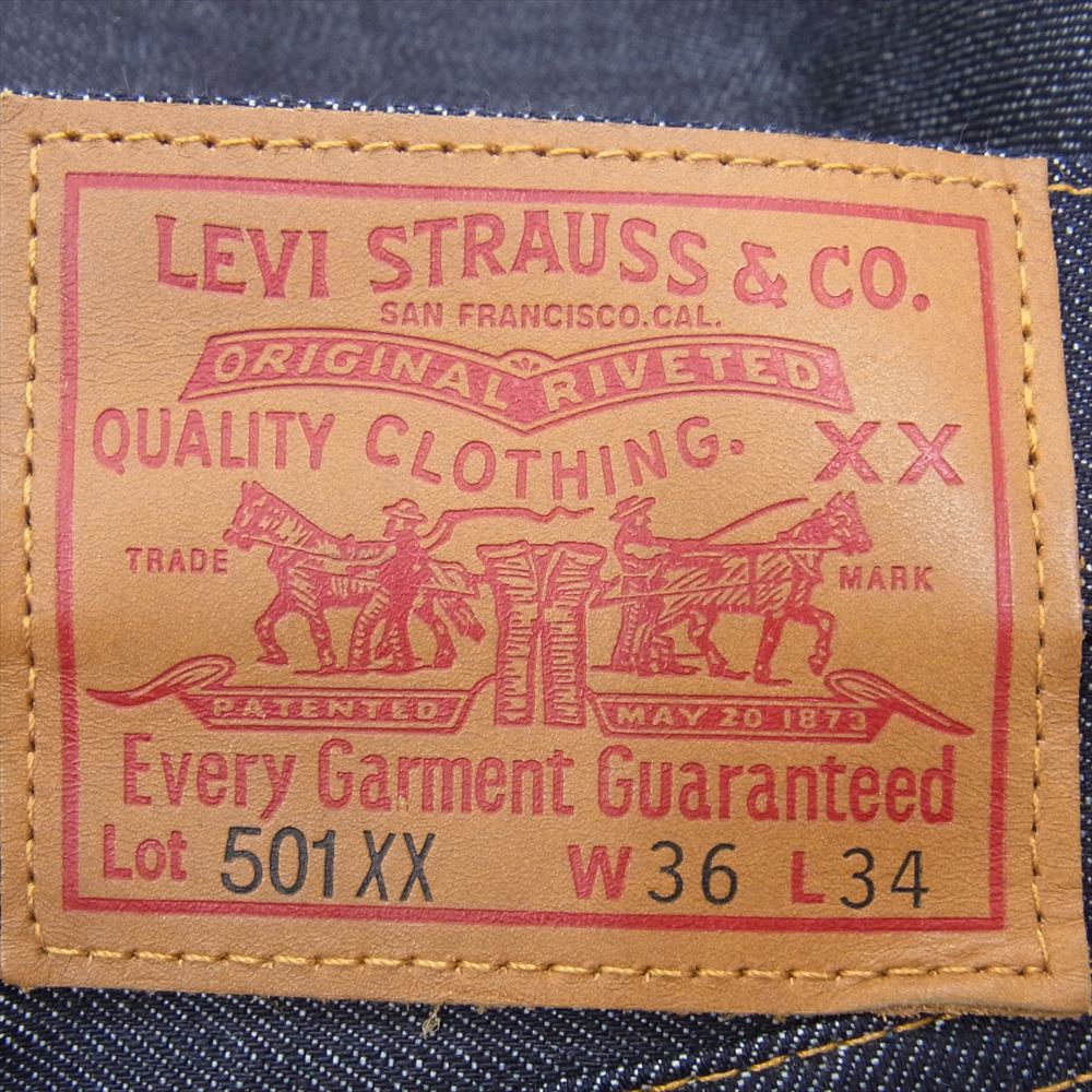 Levi's リーバイス 47501-0224 LEVI'S VINTAGE CLOTHING LVC 1947 モデル オーガニック リジッド セルビッジ 赤耳 501XX JEANS ジーンズ デニム パンツ インディゴブルー系 36【新古品】【未使用】【中古】