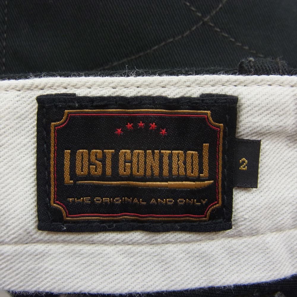 LOST CONTROL ロストコントロール コットン チノ パンツ ブラック系 2【中古】