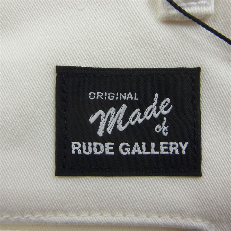 RUDE GALLERY ルードギャラリー 68042-3 ジップ ボンテージ パンツ ホワイト系 M【新古品】【未使用】【中古】