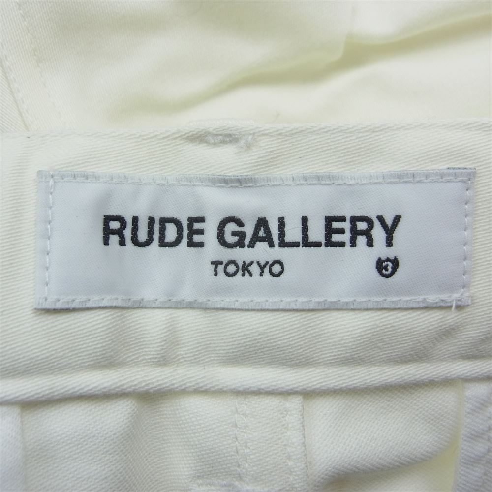 RUDE GALLERY ルードギャラリー 68042-3 ジップ ボンテージ パンツ ホワイト系 M【新古品】【未使用】【中古】