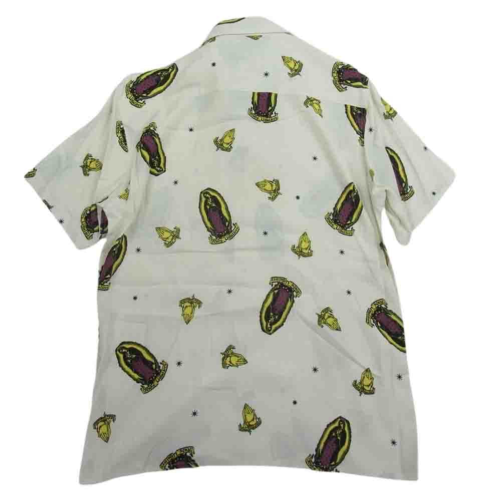 RUDE GALLERY ルードギャラリー MARIA ALOHA SHIRT レーヨン マリア オープンカラー アロハ ハワイアン シャツ 半袖 ホワイト系 3【新古品】【未使用】【中古】