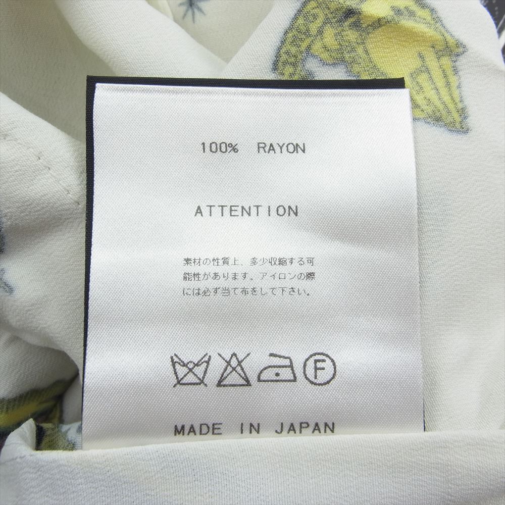 RUDE GALLERY ルードギャラリー MARIA ALOHA SHIRT レーヨン マリア オープンカラー アロハ ハワイアン シャツ 半袖 ホワイト系 3【新古品】【未使用】【中古】